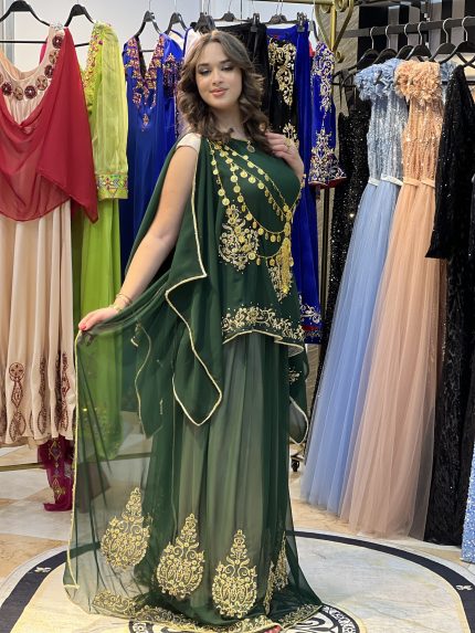 Naïli Vert Bouteille & Satin Doré – Élégance Authentique
🚨SUR COMMANDE 🚨📦